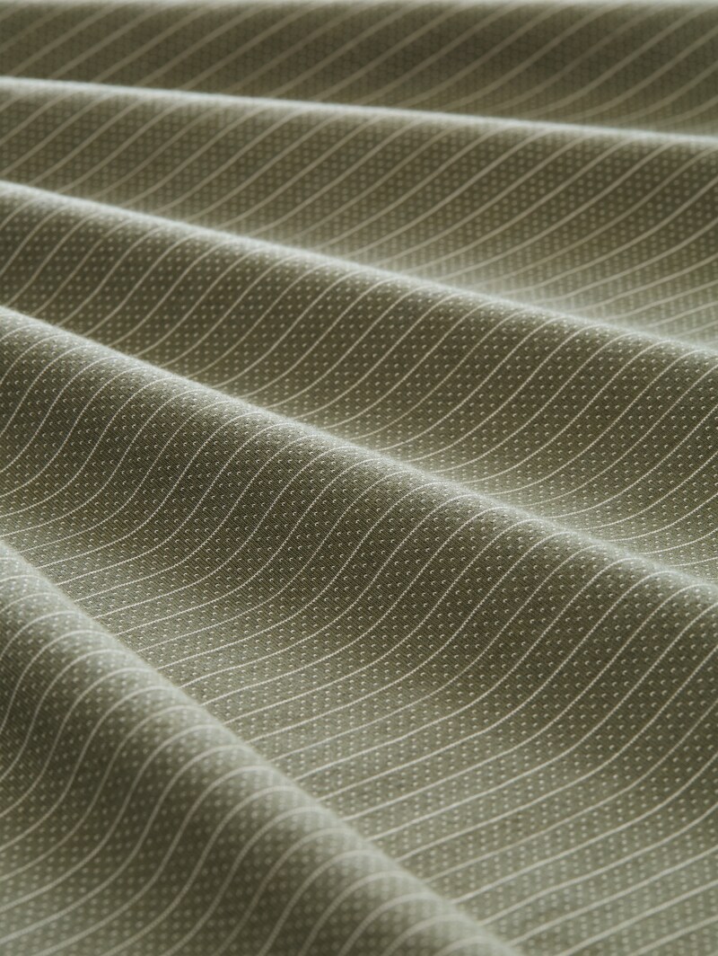Tom Tailor T-Shirt mit Streifenmuster - Olive White Fine Stripe