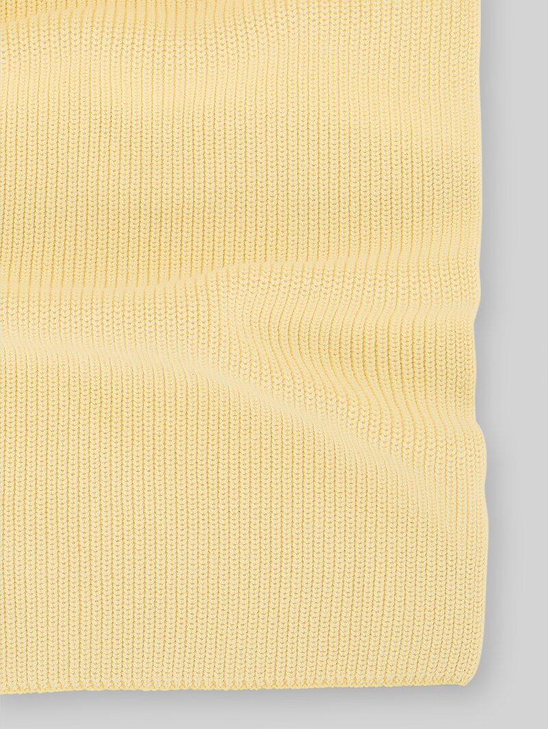 Tom Tailor Strickschal mit Badge - Soft Vanilla Yellow