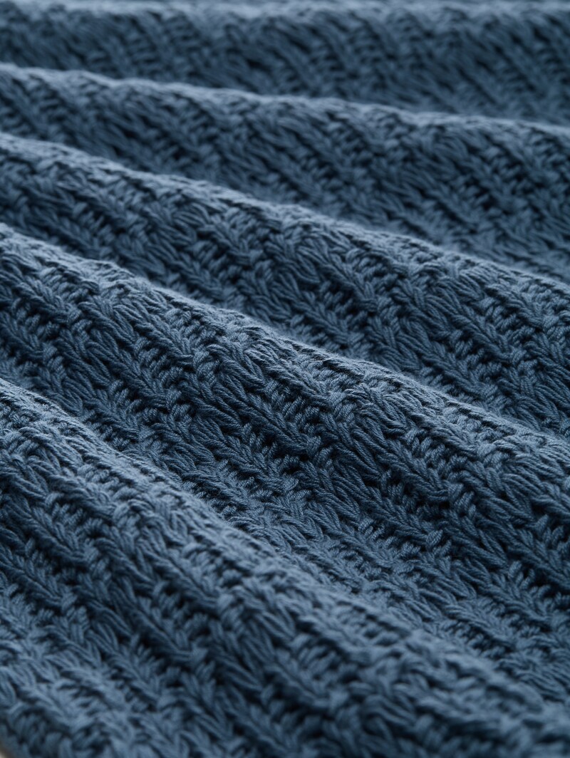 Tom Tailor Relaxed Fit Strickpullover - Dusty Denim Blue