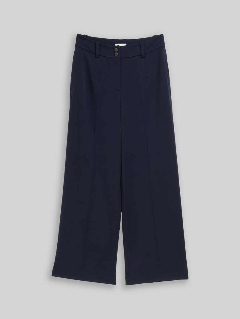 Tom Tailor TTLEA WIDE Hose mit Bügelfalte - Sky Captain Blue
