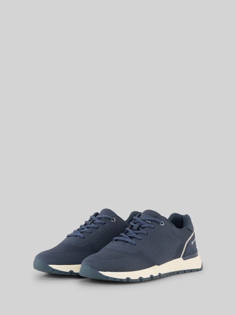 Tom Tailor Sneaker im Knitted-Look - Navy-ltgrey