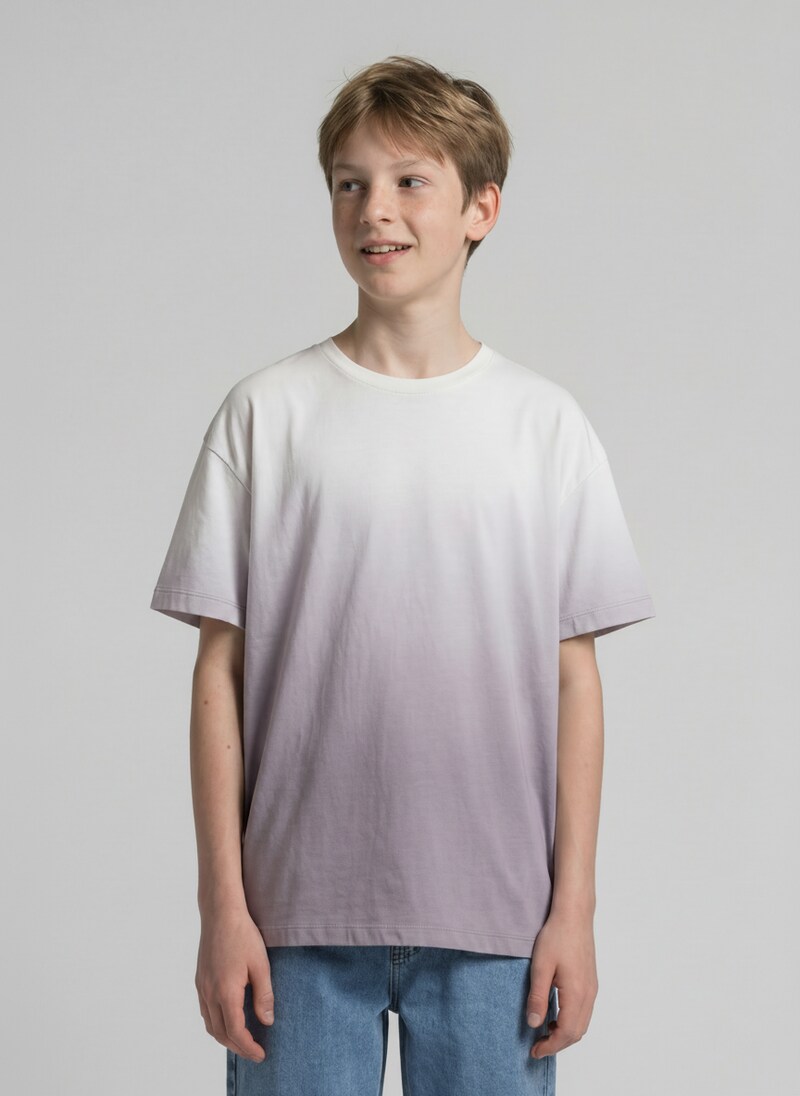 Tom Tailor Oversize T-Shirt mit Rückenprint - Grey Faded Design Tom Tailor Oversize T-Shirt mit Rückenprint - Grey Faded Design