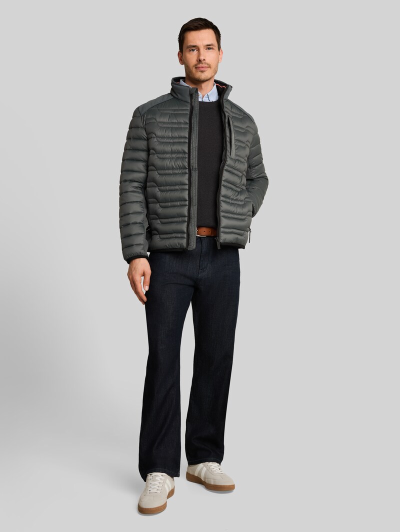 Tom Tailor Lightweight Hybrid Steppjacke mit Stehkragen - Darkest Olive