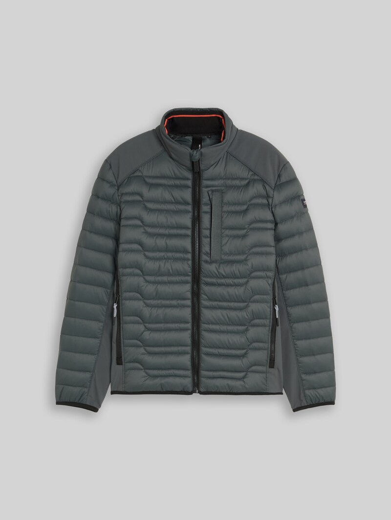 Tom Tailor Lightweight Hybrid Steppjacke mit Stehkragen - Darkest Olive