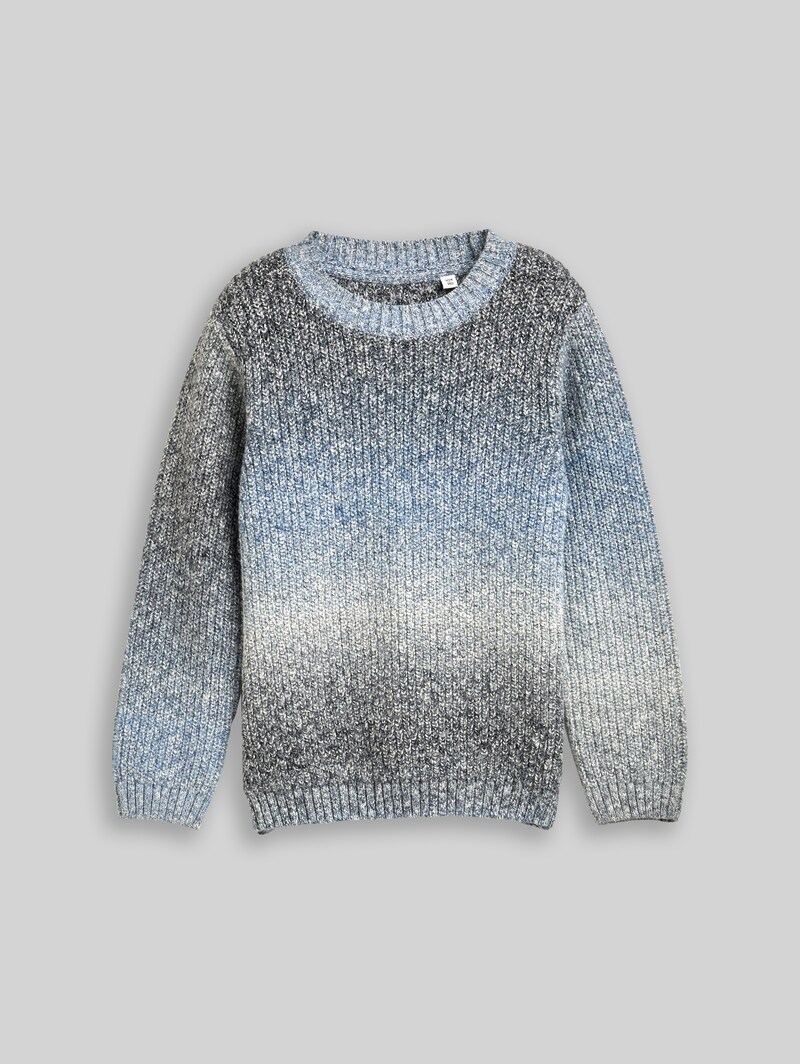 Tom Tailor Strickpullover mit Farbverlauf - Blue Gradient Knit Design
