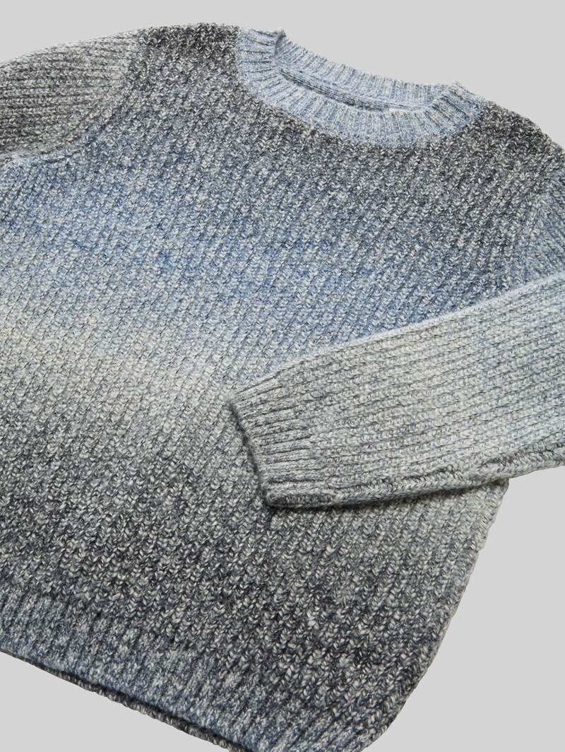 Tom Tailor Strickpullover mit Farbverlauf - Blue Gradient Knit Design