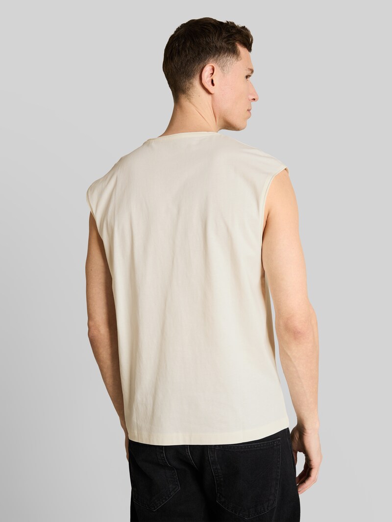 Tom Tailor Relaxed Fit Tanktop im Used-Look - Wool White