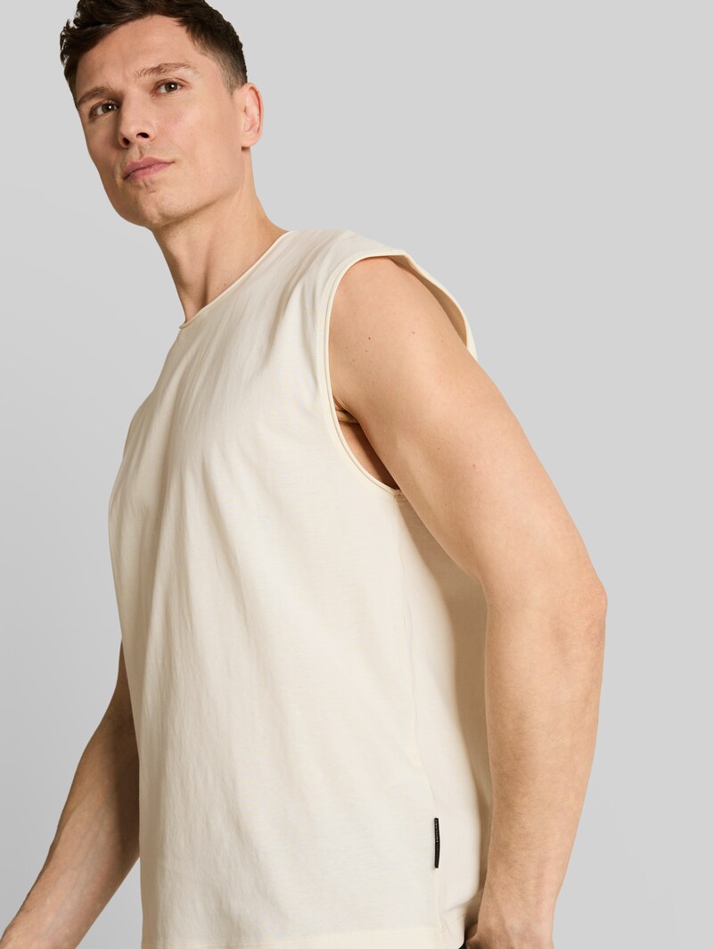 Tom Tailor Relaxed Fit Tanktop im Used-Look - Wool White