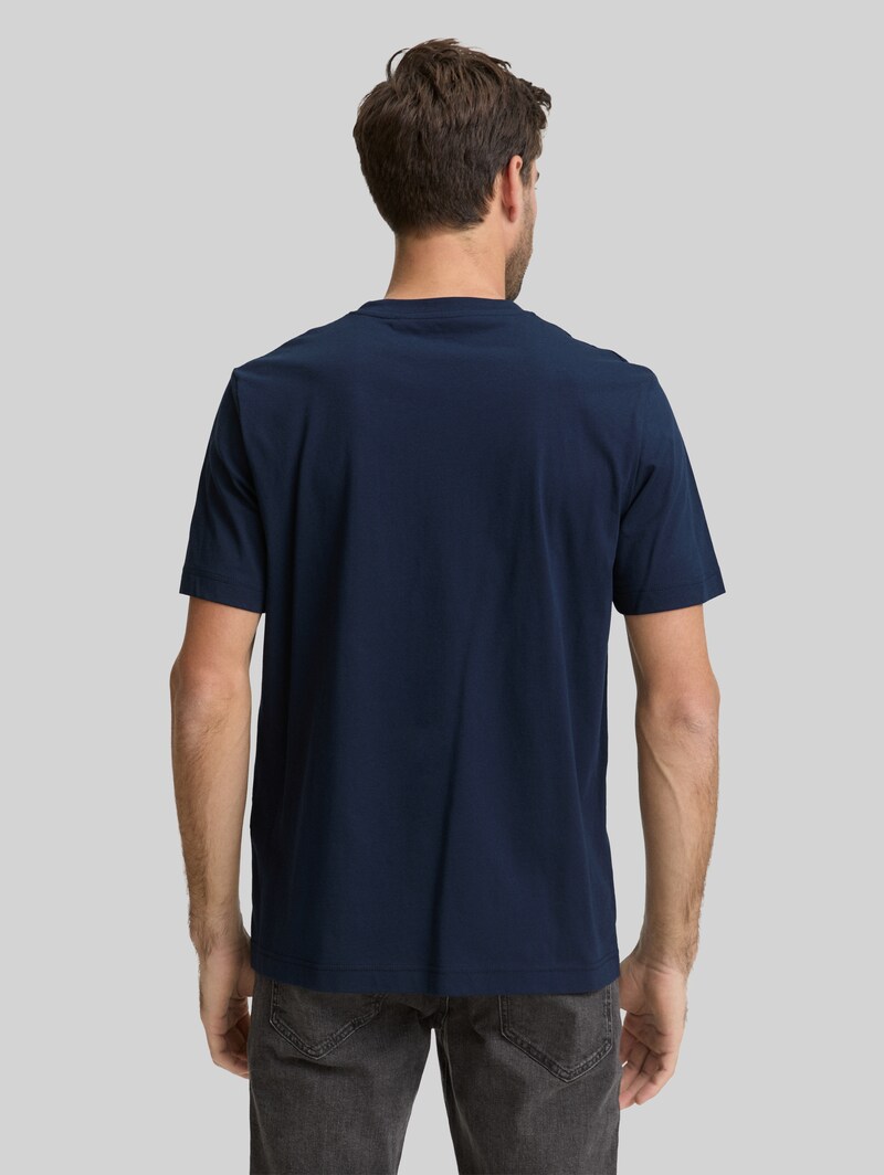 Tom Tailor T-Shirt mit Logo-Print - Sky Captain Blue