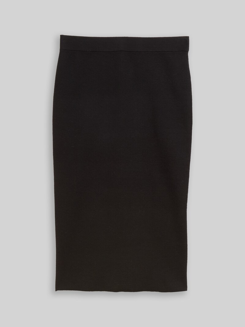 Tom Tailor Midi-Rock mit Schlitz - Deep Black