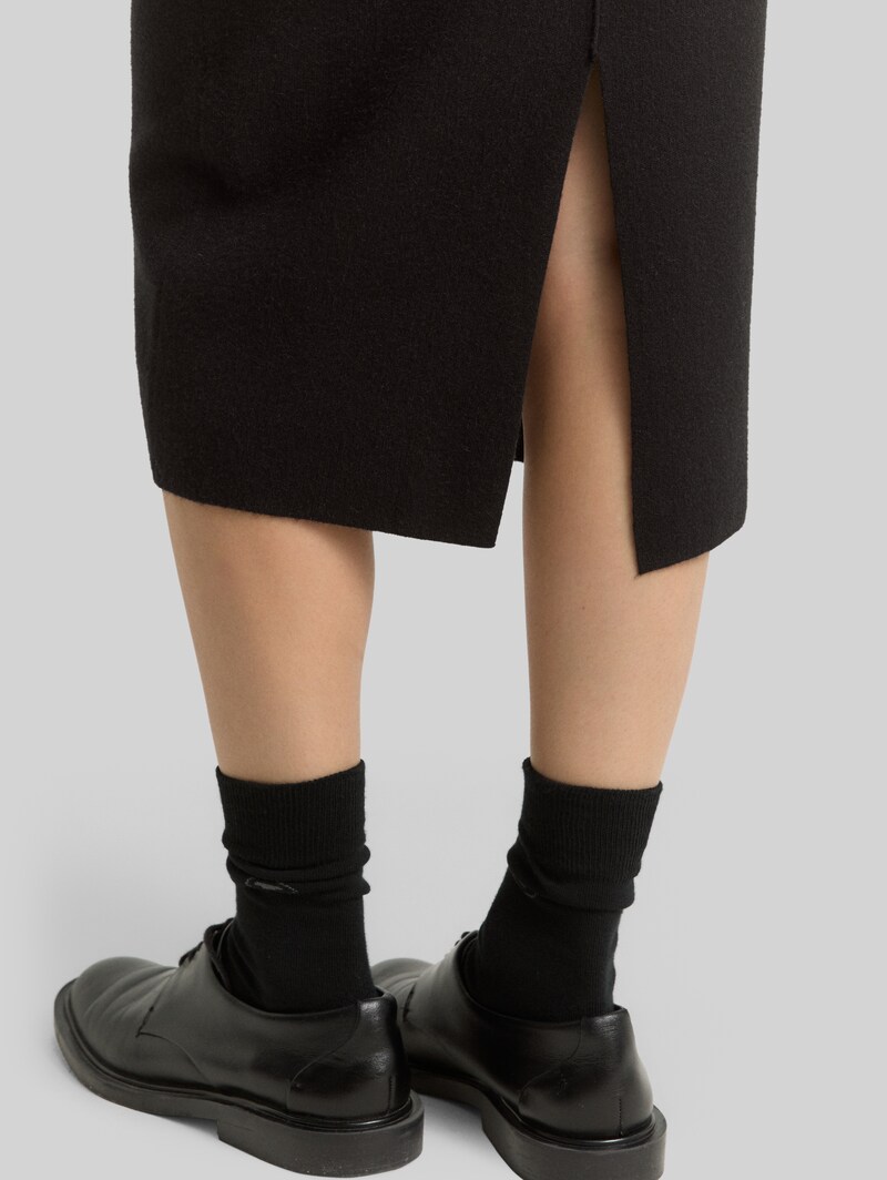 Tom Tailor Midi-Rock mit Schlitz - Deep Black