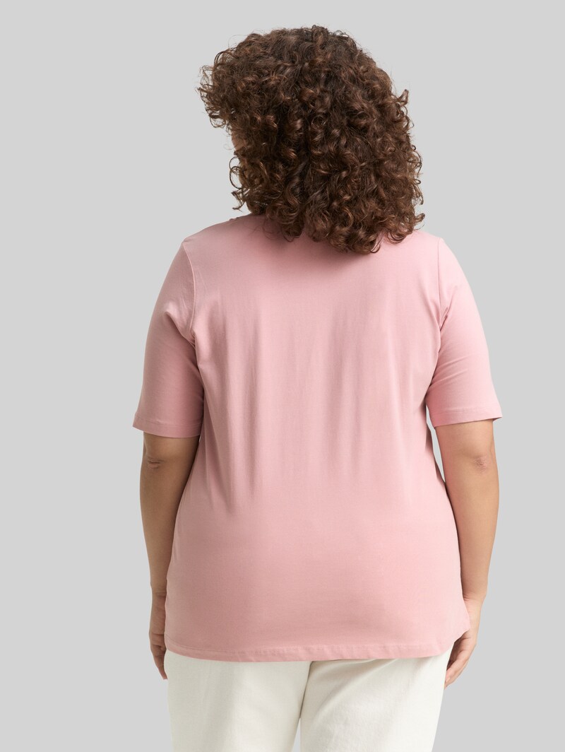 Tom Tailor Plus Size - T-Shirt mit Print - Morning Pink