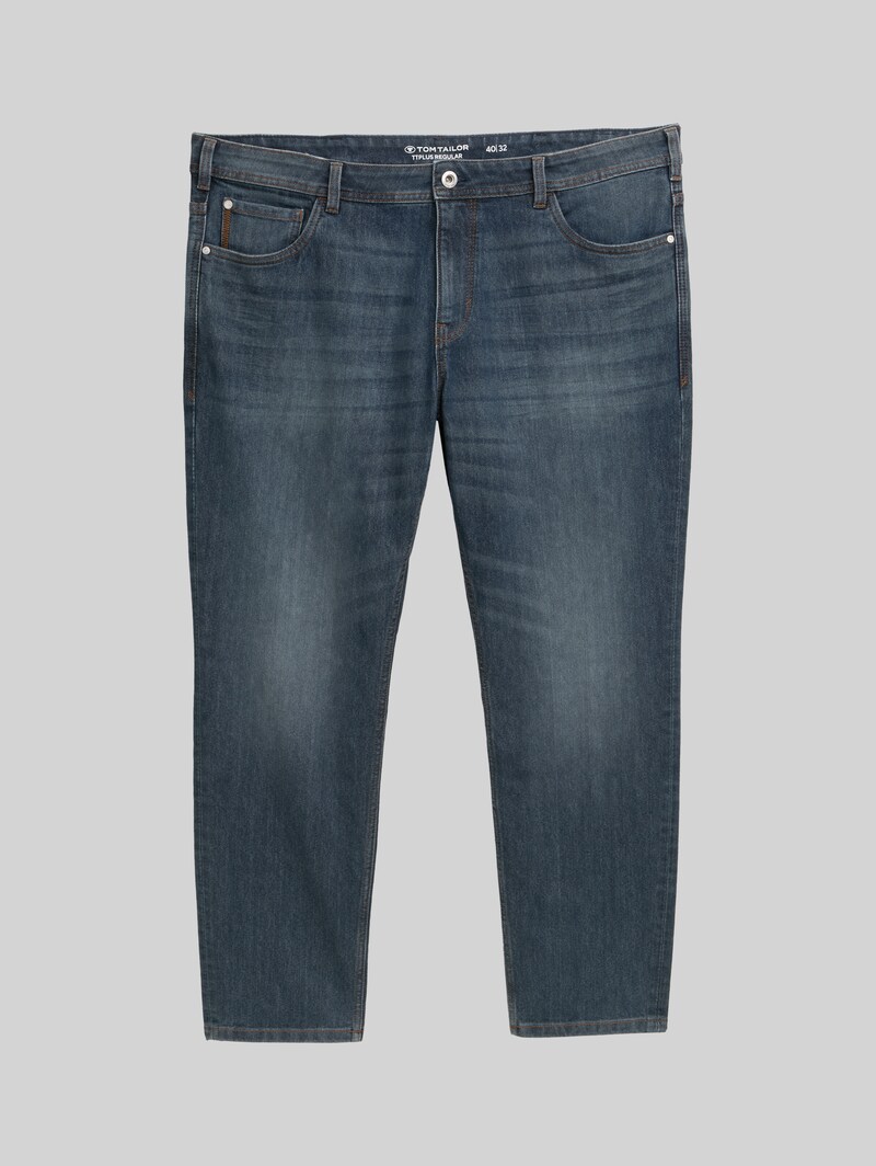 Tom Tailor Plus Size - TTPLUS REGULAR Jeans mit Stretch - Mid Stone Blue Grey Denim