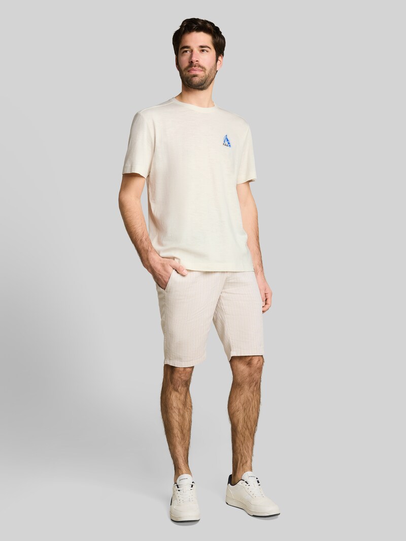 Tom Tailor T-Shirt mit Stickerei - Gardenia White