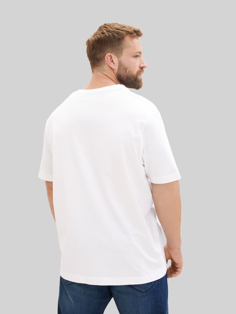 Tom Tailor Plus Size - T-Shirt mit Logo Print - White