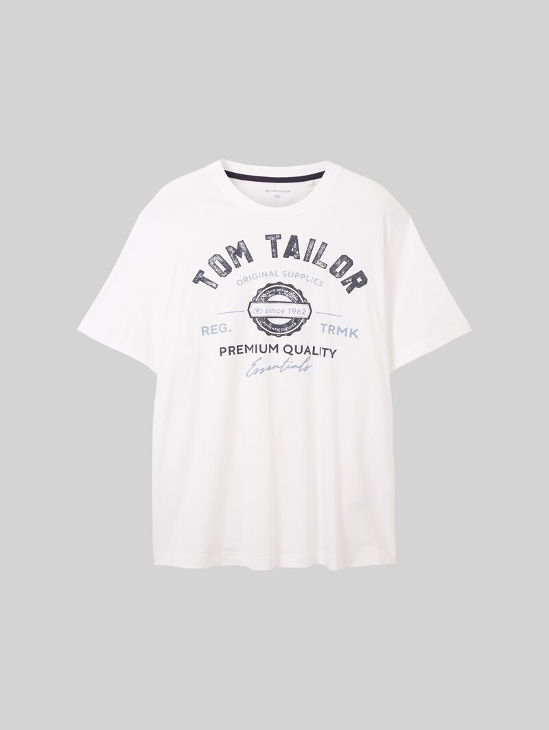 Tom Tailor Plus Size - T-Shirt mit Logo Print - White