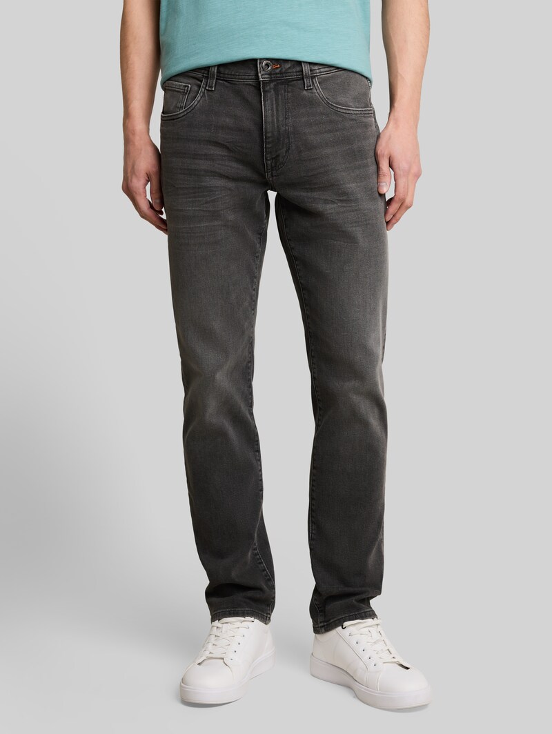 Tom Tailor TTMARVIN STRAIGHT Jeans mit Stretch - Used Dark Stone Grey Denim