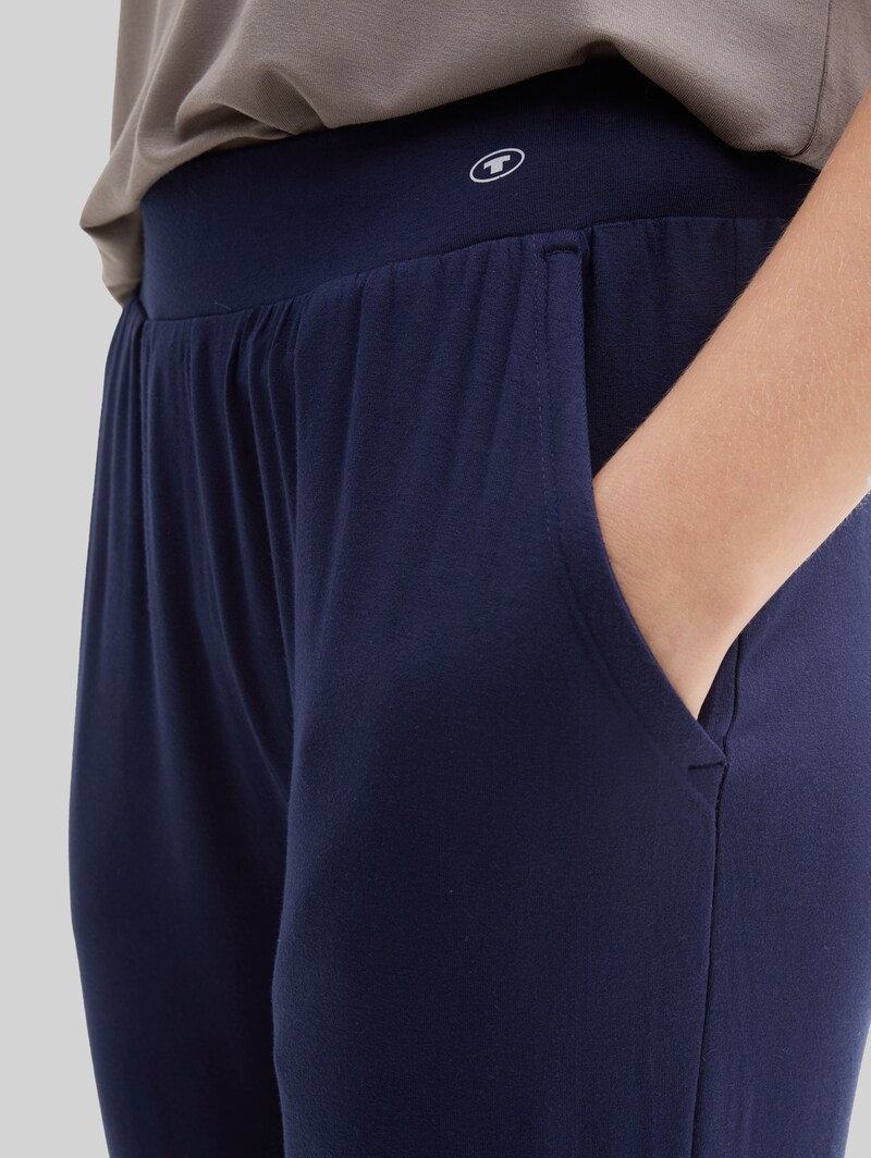 Tom Tailor Basic Pyjama-Hose - Blue-dark-solid
