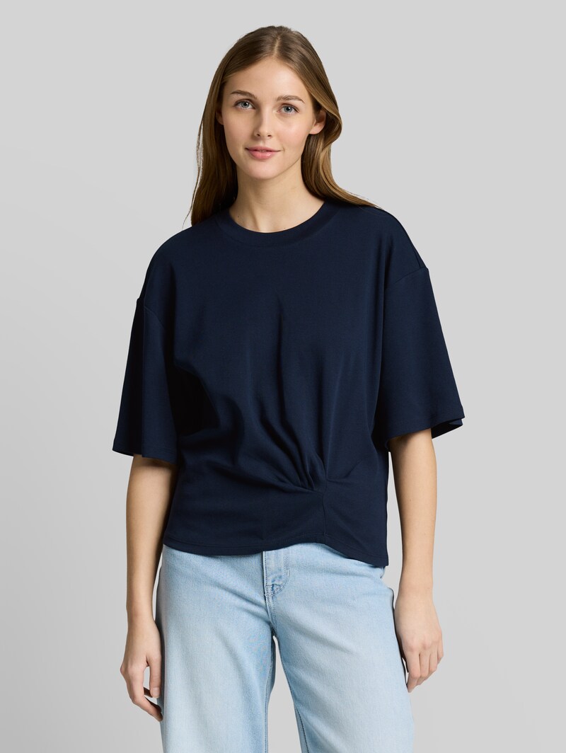 Tom Tailor T-Shirt mit Knotendetail - Sky Captain Blue Tom Tailor T-Shirt mit Knotendetail - Sky Captain Blue