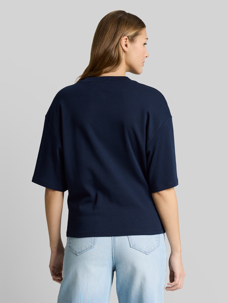 Tom Tailor T-Shirt mit Knotendetail - Sky Captain Blue