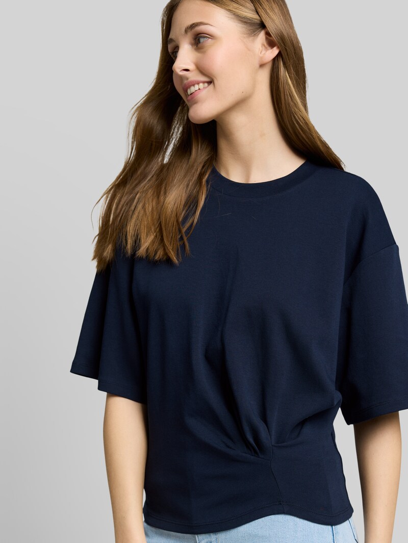 Tom Tailor T-Shirt mit Knotendetail - Sky Captain Blue
