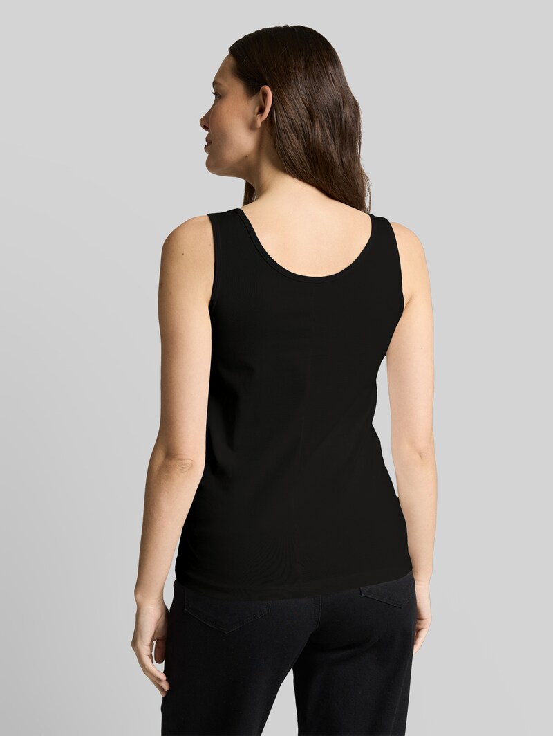 Tom Tailor Slim Fit Top mit Rundhalsausschnitt - Deep Black