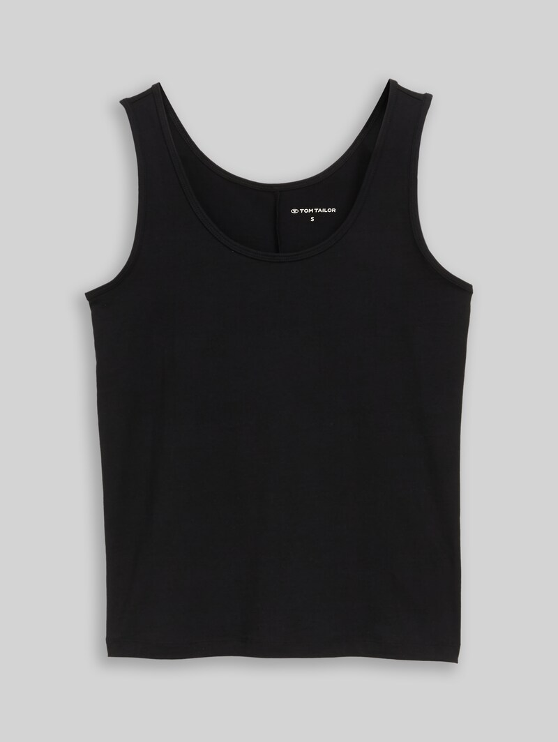 Tom Tailor Slim Fit Top mit Rundhalsausschnitt - Deep Black