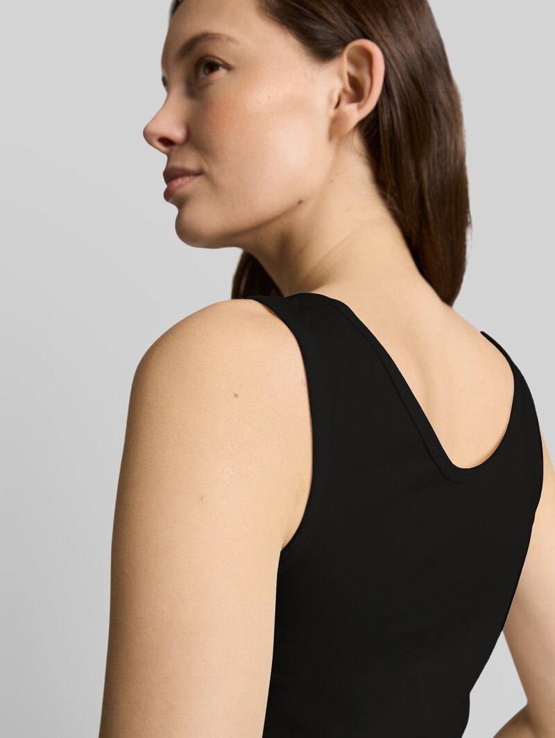 Tom Tailor Slim Fit Top mit Rundhalsausschnitt - Deep Black
