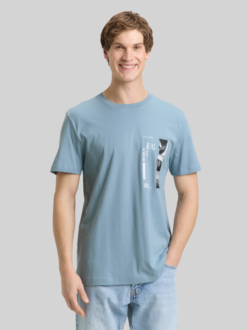 Tom Tailor T-Shirt mit Fotoprint - Citadel Blue Tom Tailor T-Shirt mit Fotoprint - Citadel Blue