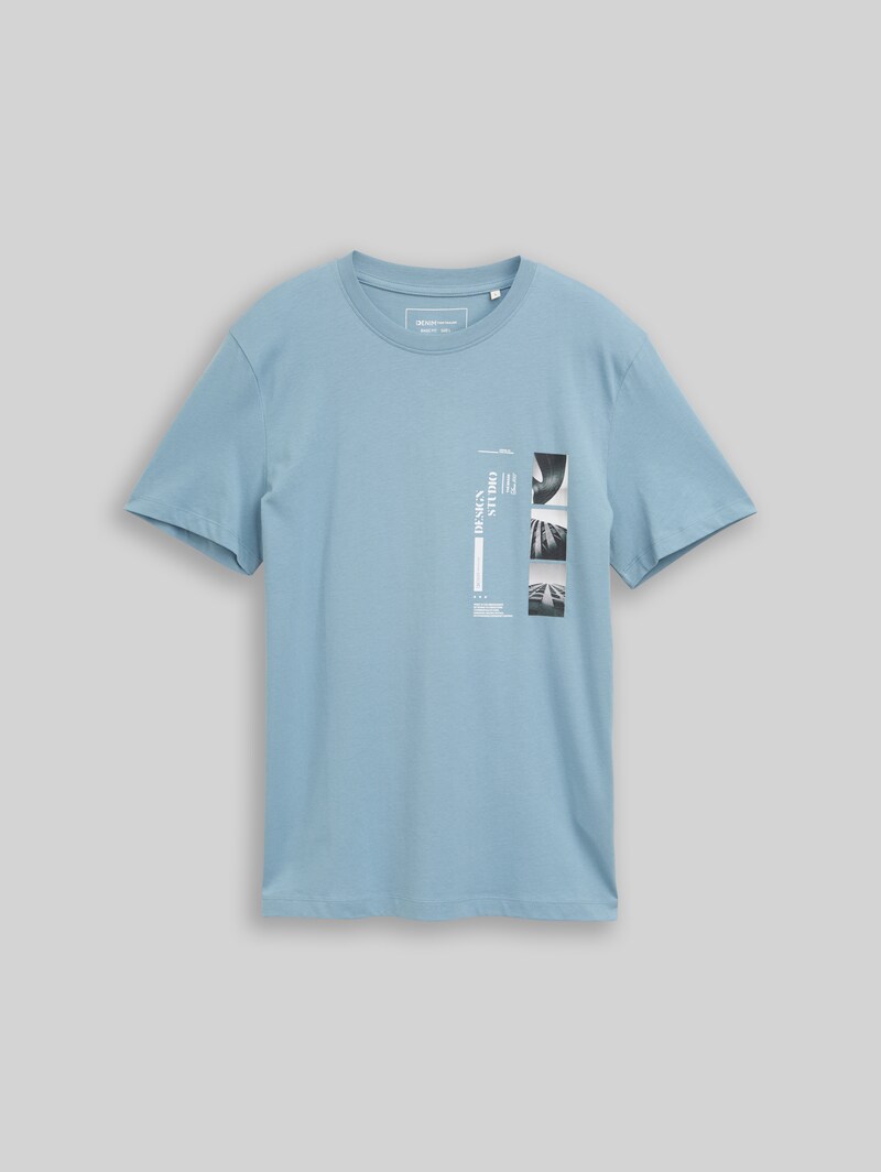 Tom Tailor T-Shirt mit Fotoprint - Citadel Blue