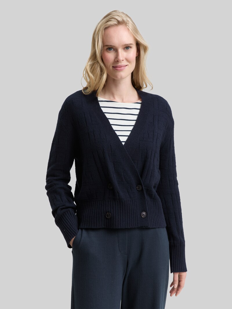 Tom Tailor Cardigan in Wickel-Optik - Lunar Eclipse Tom Tailor Cardigan in Wickel-Optik - Lunar Eclipse