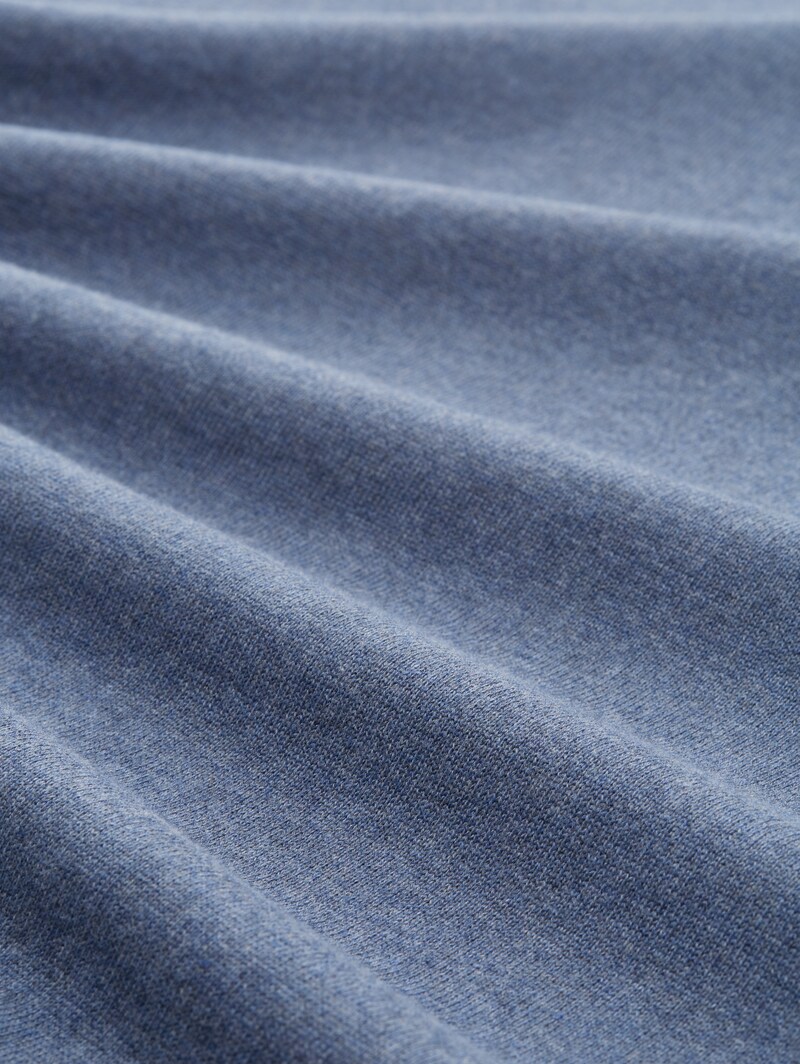 Tom Tailor Strickpullover mit V-Ausschnitt - Vintage Indigo Blue Melange