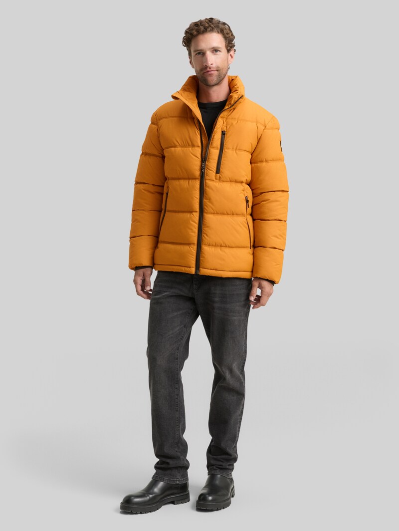 Tom Tailor Puffer-Jacke aus wasserabweisendem Material - Peanut Butter Brown