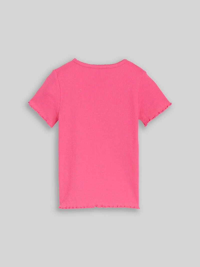 Tom Tailor T-Shirt mit Stickerei - Flashy Pink