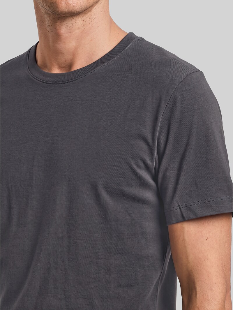 Tom Tailor Piqué T-Shirt mit Stretch - Tarmac Grey