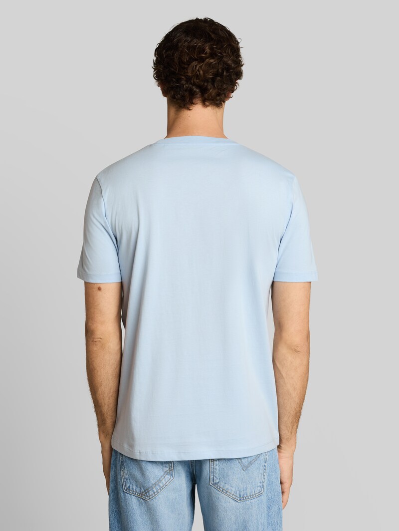 Tom Tailor T-Shirt mit Print - Light Metal Blue