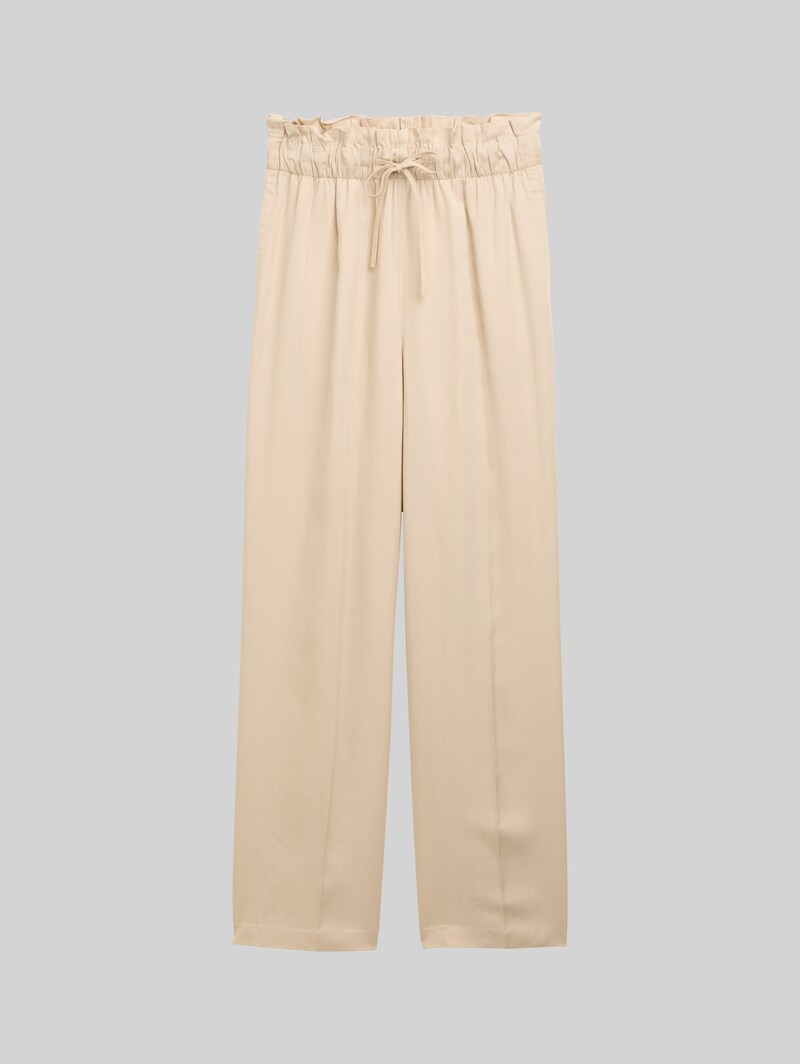 Tom Tailor Wide Leg Paperpag Hose - Light Breeze