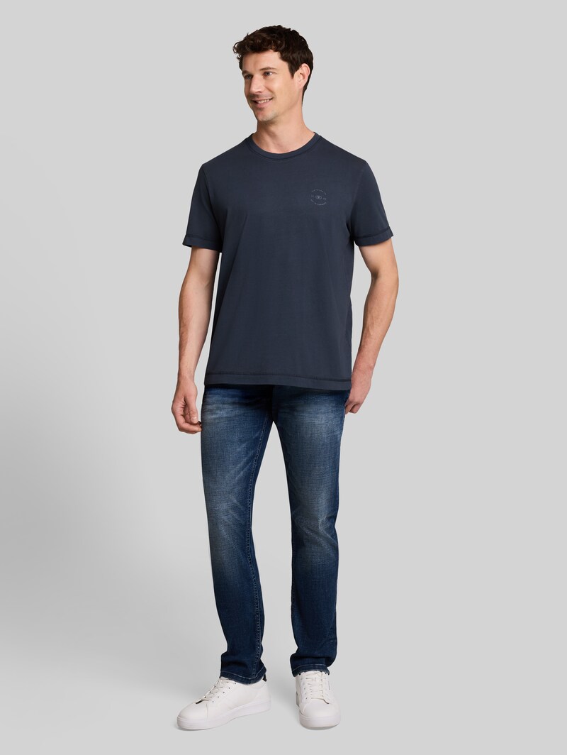 Tom Tailor T-Shirt mit Logo-Print - Sky Captain Blue