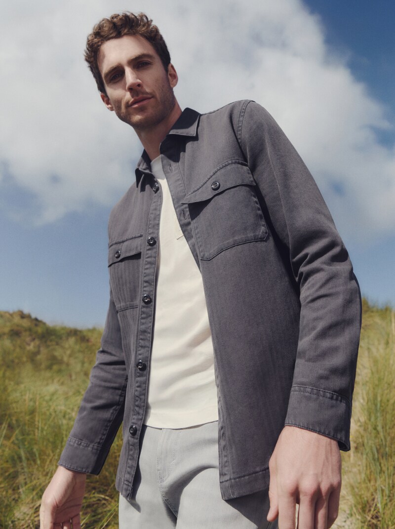 Tom Tailor Overshirt im Washed-Look - Tarmac Grey