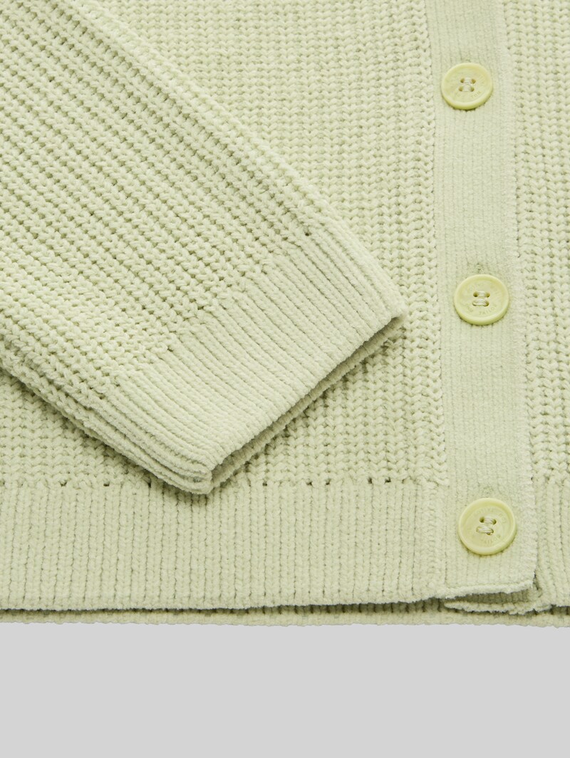 Tom Tailor Cropped Cardigan mit V-Ausschnitt - Seed Green