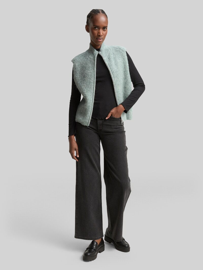 Tom Tailor Pullunder mit Stehkragen - Silver Cloud Blue Melange