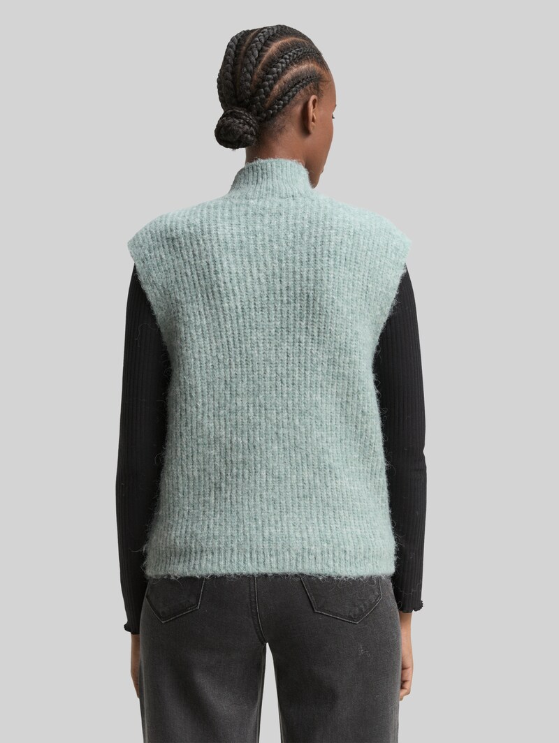 Tom Tailor Pullunder mit Stehkragen - Silver Cloud Blue Melange