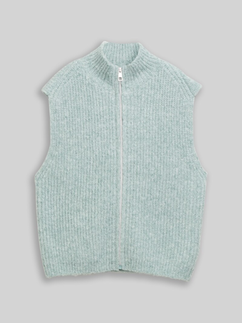 Tom Tailor Pullunder mit Stehkragen - Silver Cloud Blue Melange