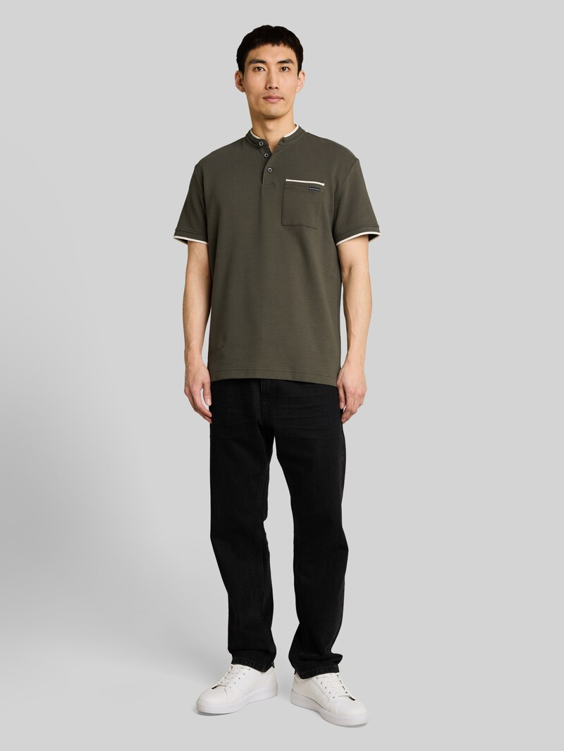 Tom Tailor Poloshirt mit Brusttasche - Leaf Green Ottoman