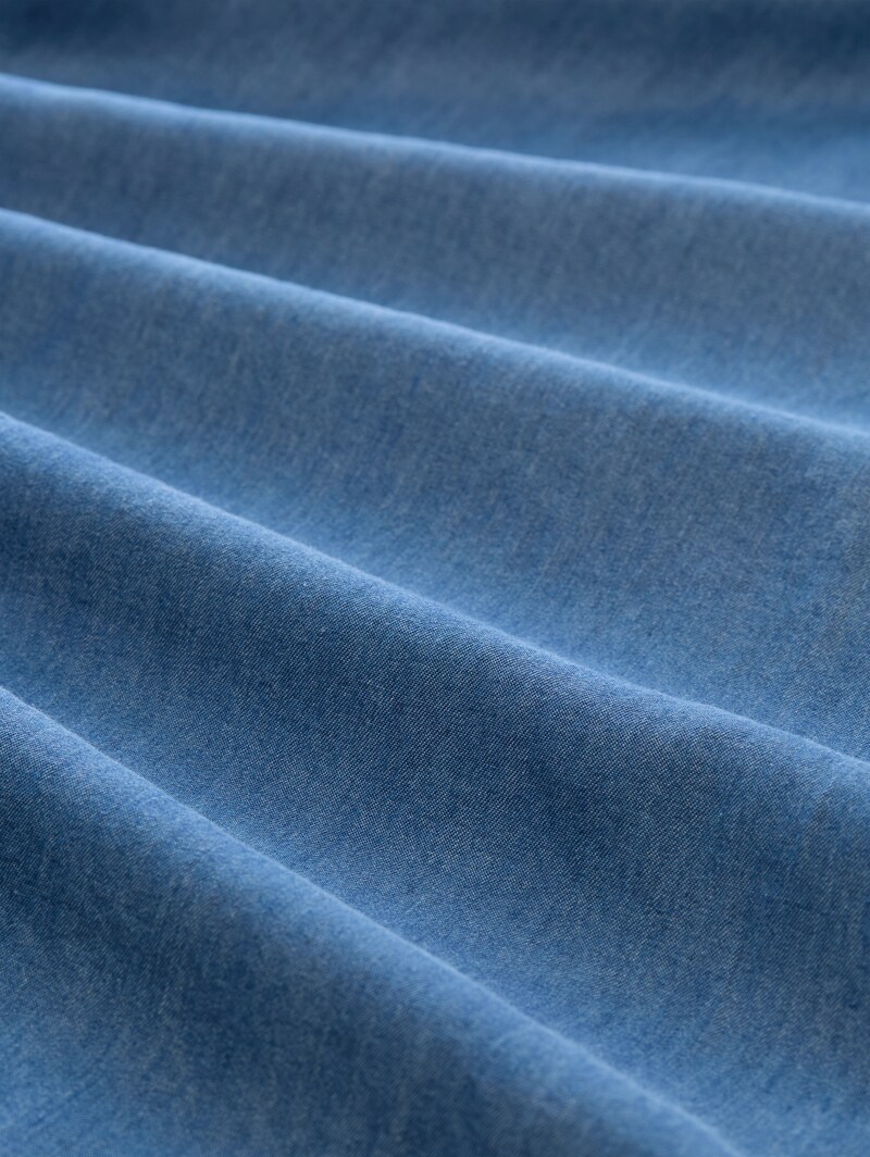 Tom Tailor Loose Fit Kleid mit Quasten - Clean Light Stone Blue Denim