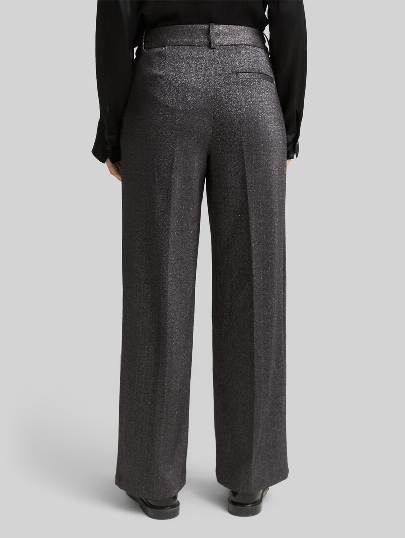 Tom Tailor TTLEA WIDE Hose mit Glitzer-Effekt - Glitter Fabric Tom Tailor TTLEA WIDE Hose mit Glitzer-Effekt - Glitter Fabric