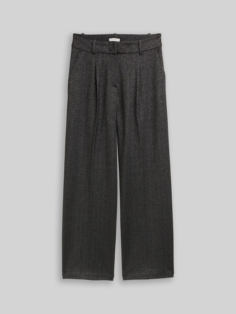 Tom Tailor TTLEA WIDE Hose mit Glitzer-Effekt - Glitter Fabric