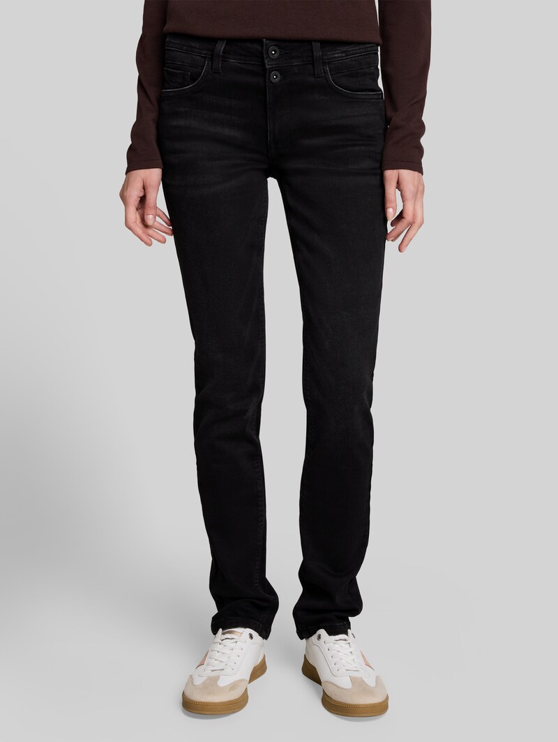 Tom Tailor TTLIVA STRAIGHT Jeans mit Stretch - Black Black Denim