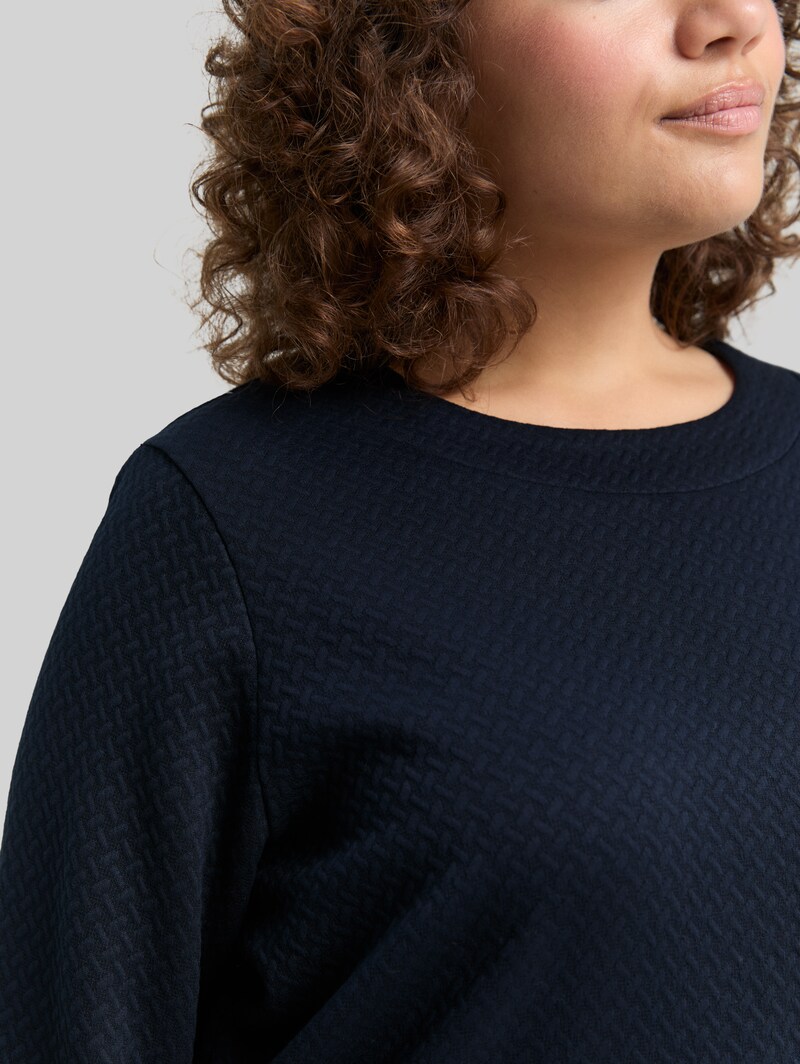 Tom Tailor Plus Size - Boxy Fit Sweatshirt - Sky Captain Blue