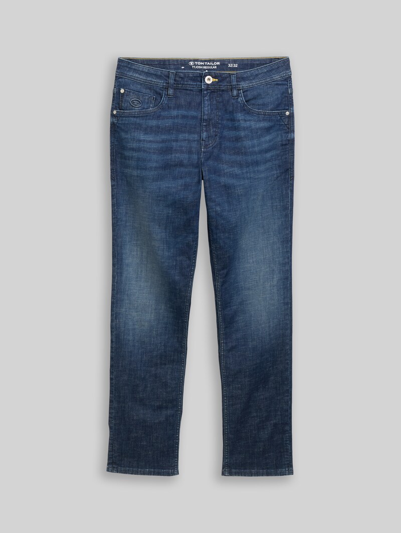 Tom Tailor TTJOSH REGULAR SLIM Jeans - Used Dark Stone Blue Denim